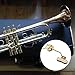 Yibuy Trumpet Lyre Clamp On Holder Replacement Parts for Marching Band 2.28 Inch Wide Golden