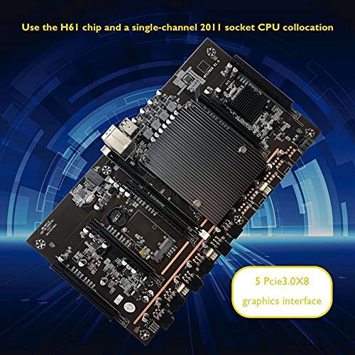 Ajulylvy X79 H61 Btc Mining Motherboard Lga 2011 Ddr3 Supports 32G 60Mm Pitch Support Rtx3060 3080 Graphics Card For Btc Miner #TOP6