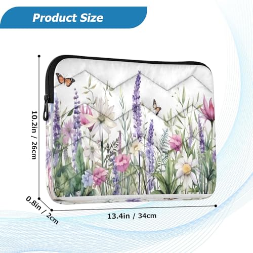 Funda para laptop de 13-14 pulgadas con diseño floral miniatura 3