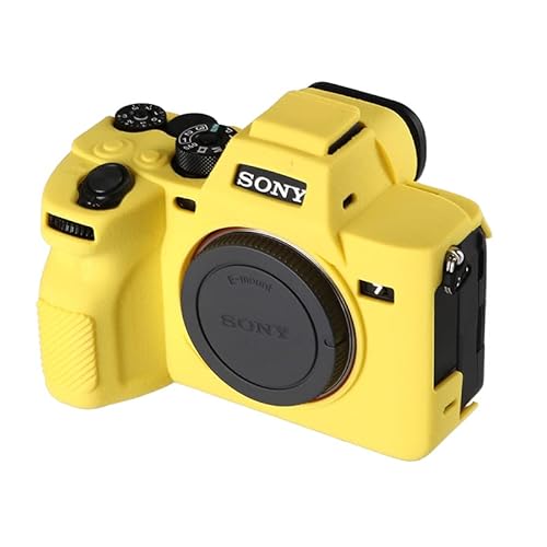 Stseetop Sony A7Iv Case, Silicone Rubber Protective Camera Body Skin Case Cover, Compatible With Sony A74 A7M4 A7Iv (Yellow) #TOP4