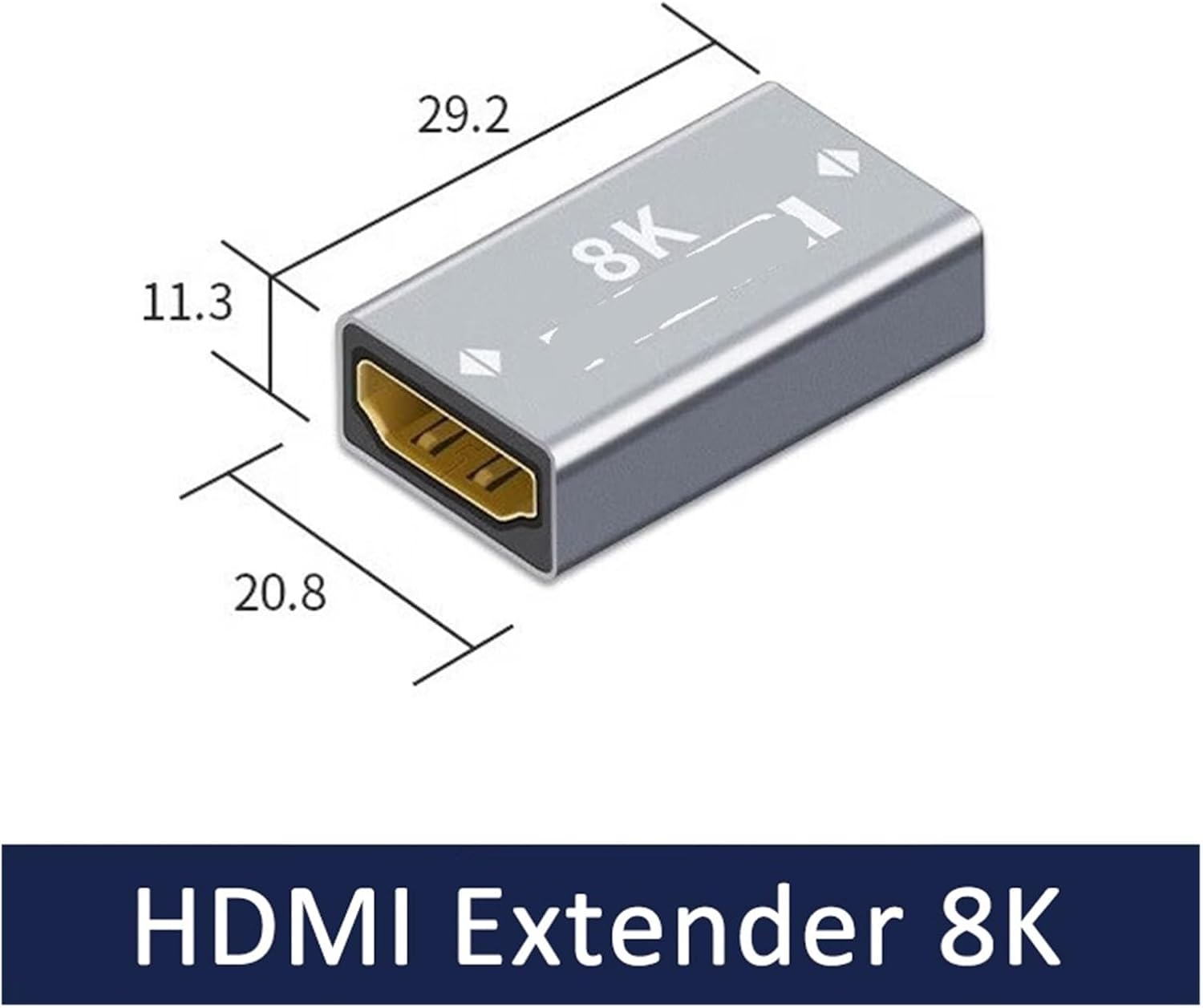 HDMI Compatible Extender 4K 8K Female to Female, Male to Female Converter Extension Adapter(4K Angle)
