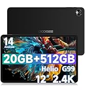 DOOGEE T40 Pro 12 Inch Android 14 Tablet,2.4K Gaming Tablet with Helio G99,20GB RAM+512GB ROM (2T...
