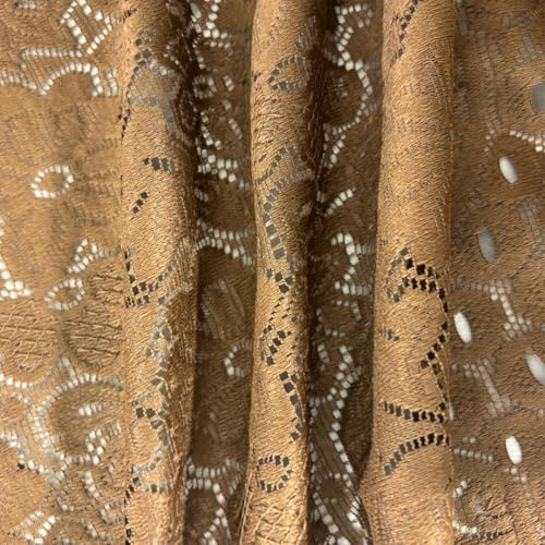 Image of Homerz Premium 'Surya Series' Sofa Cover | Stylish Sofa Protector | Net Fabric | Anti-Stain & Washable Slip Cover Exact Size Antislip (Flower Valley Brown, 2 Pc Armrest, Armrest)