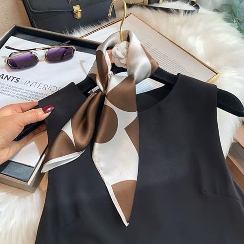 Aufeel Women's 100% Pure Mulberry Silk Small Square Scarf - Neckerchief Women - Silk Headscarf - 21" x 21"3