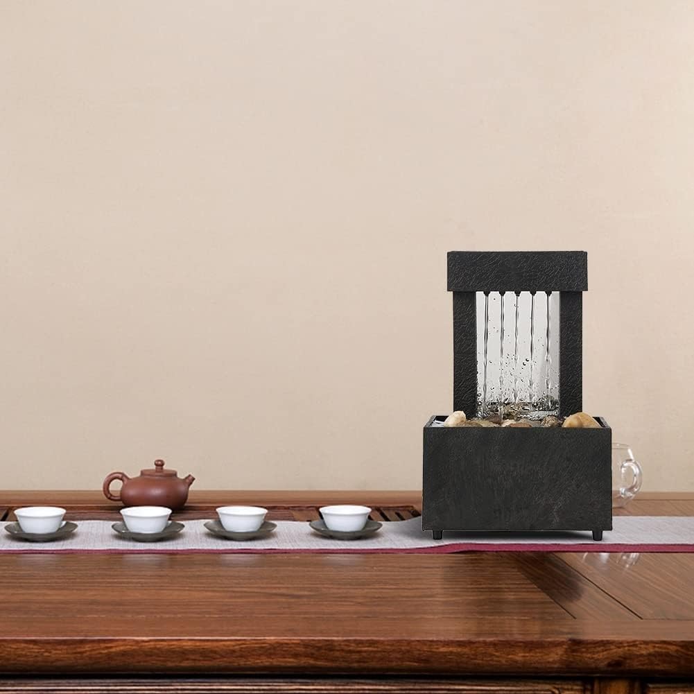 Mirror Waterfall Fountain Indoor Desktop Fountain Indoor Fountain Desktop Decoration Running Water Home Office teahouse