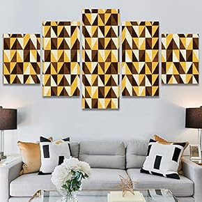 SIGNWIN 5 Panel Canvas Wall Art Modern Art...
