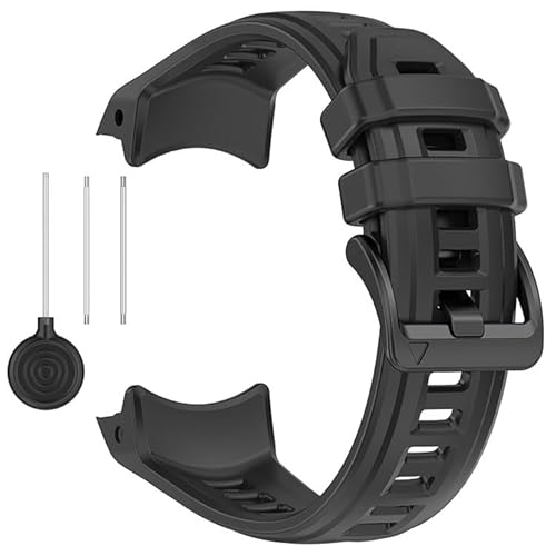 TRIPLE RIVER�EFor Garmin Instinct3 Dual Power �o���h �x���g Instinct 3 AMOLED �V���R�� �� 22mm / 26mm �������X�g�o���h(�u���b�N)