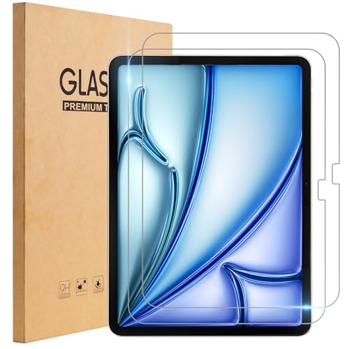 TOPESCT 2 Pack Screen Protector for iPad Air 11-Inch M2 (2024) Scratch Resistant 9H Tempered Glass Film HD Clear (iPad Air 11-Inch M2 (2024))