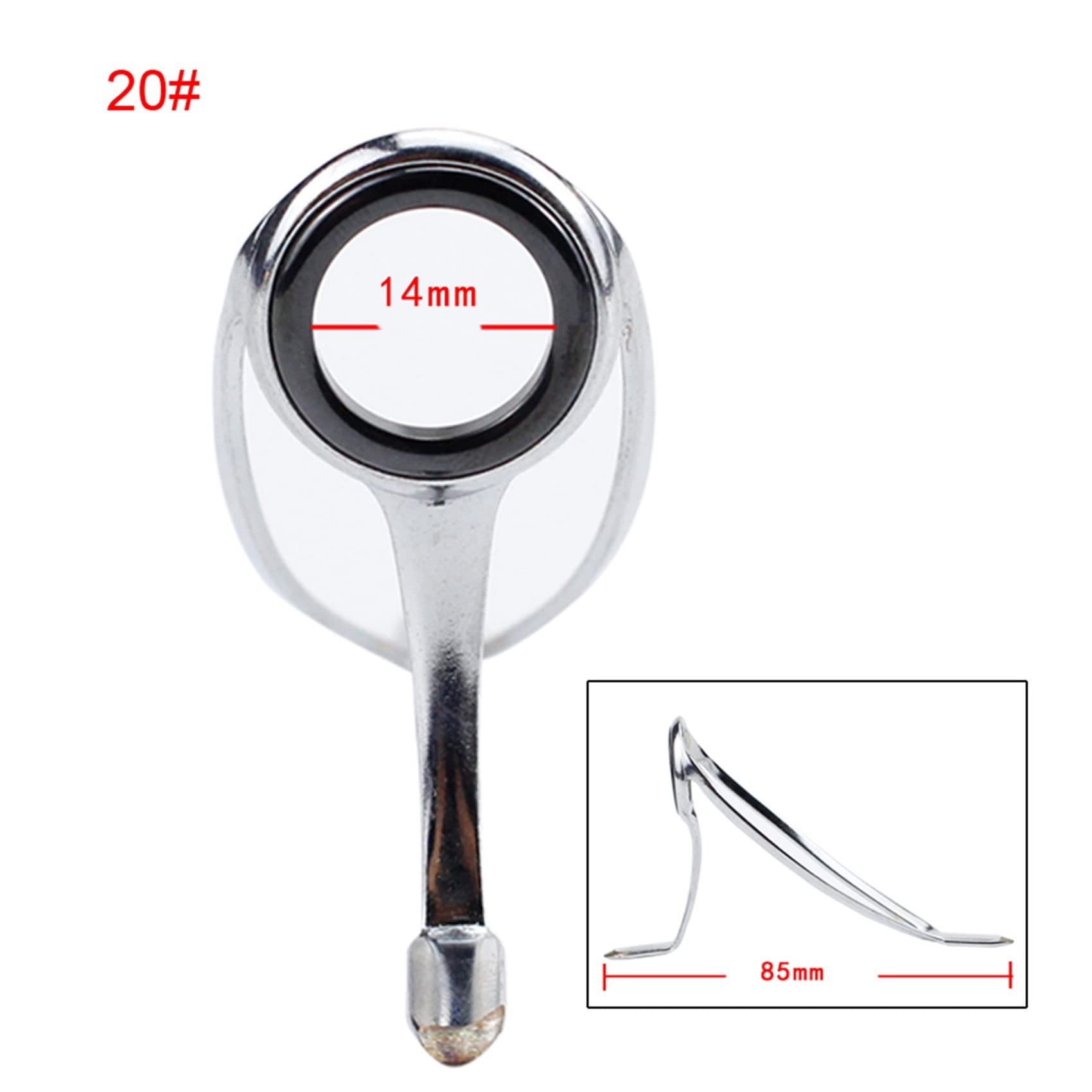 SCHNRR Fishing Rod Repair Kit Rod Tip Repair Kit Casting Fishing Rod Guides Replacement Set Steel Ceramic Ring - Image 3