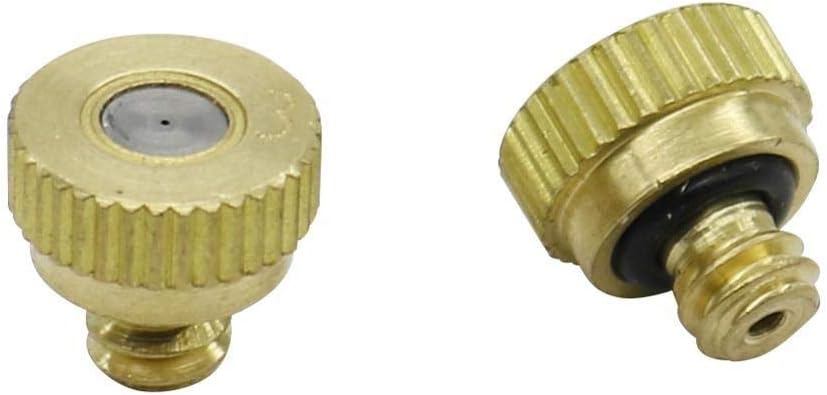 Hose Connector 0.2mm-0.5 Mm Brass Atomization Nozzle with 4mm Male Thread Garden Irrigation Sprinklers Low Pressure Fogger Nozzle 100 Pcs (Color : 0.2mm)