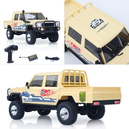 Image of TOUCAN RC HOBBY 1 /18 UCX1801PRO Radio Control Crawler RC Off Road Car Pickup Metal Gears ABS Shell Light System Battery RTR No Sounds for Ages 14+