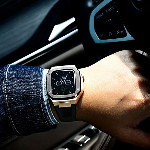 Kit modification acier Apple Watch 44mm protection intégrale agate