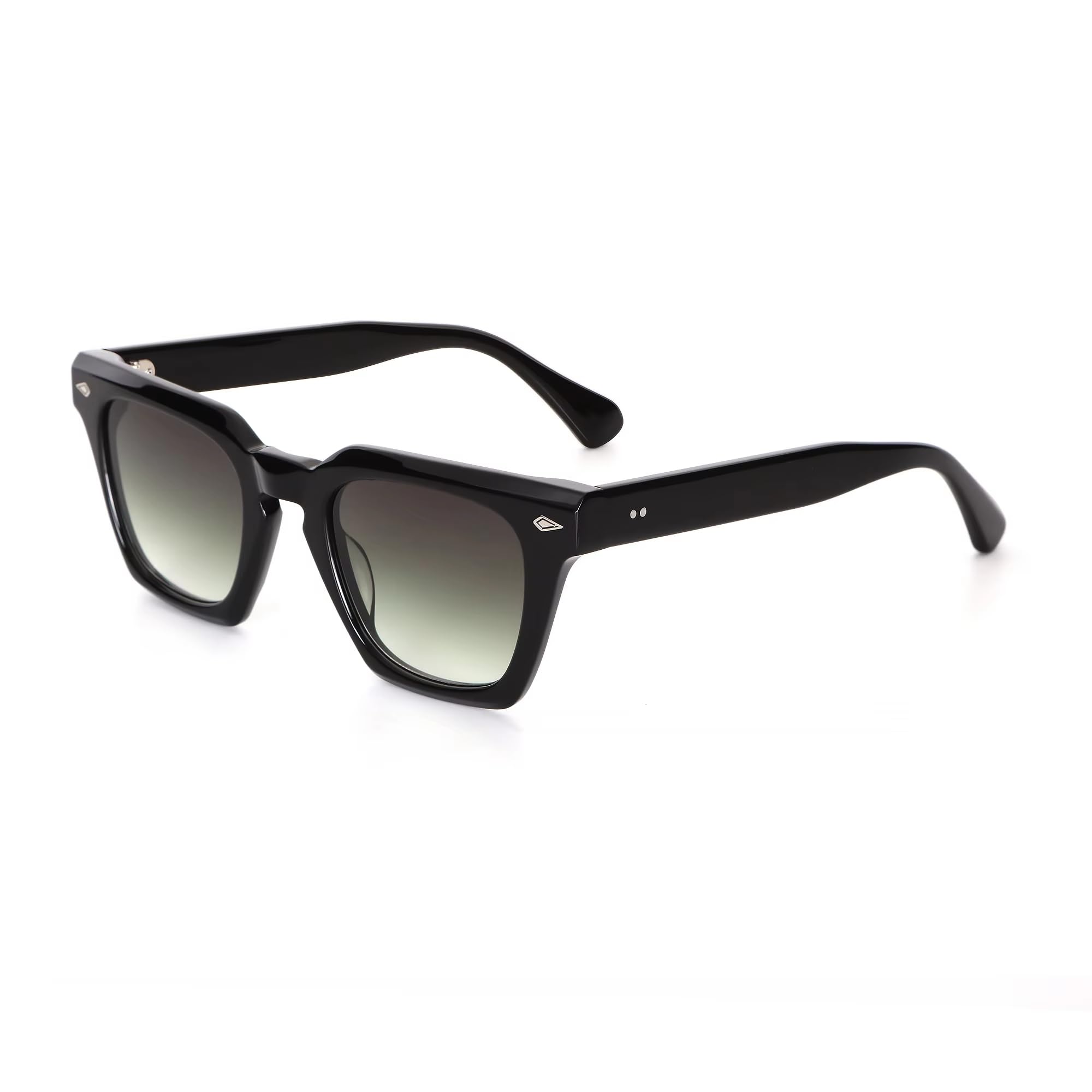 Gafas de sol retro de acetato clásico con montura gruesa y protección UV400.