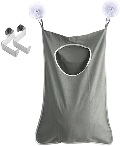 Miniatura 3 de Bolsa de tela Oxford para colgar en la puerta para ahorrar espacio + 2 ganchos de acero inoxidable + 2 ventosas fuertes para dormitorio, guardería,