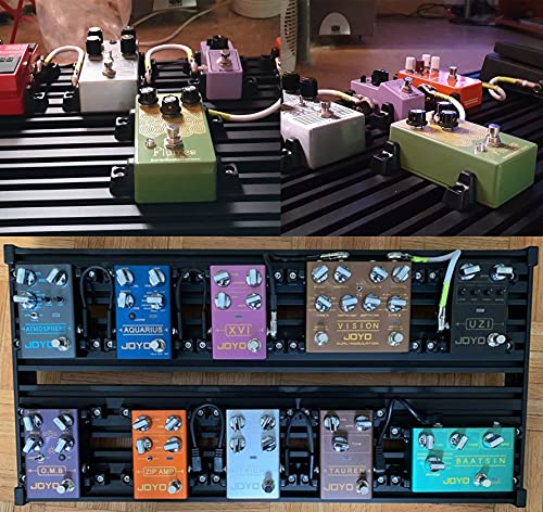 Guitar Pedalboard - Guitto Fixture Blocks Fixed Effects Pedal Board Aluminum Alloy Super Light With Carry Bag, No More Velcro (Gpb-02 Medium Size: 51.7X33.2Cm) #TOP4