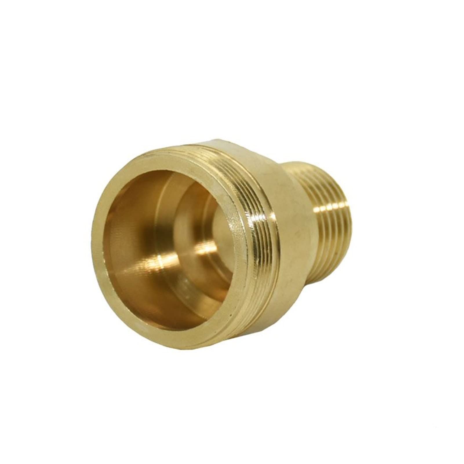 Accesorio de tubería roscada de latón, Conector reductor de buje de latón con rosca, Conector de montaje Conector de latón macho M32 a 1/2 "Conector reductor de grifo de jardín Conector roscado Anunci
