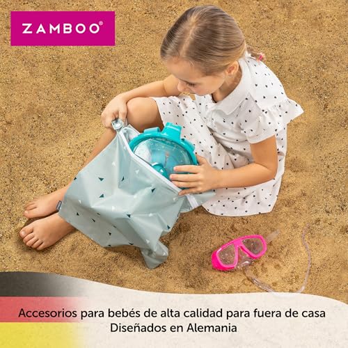 Miniatura 8 de Zambo Bolsa Pañales Bebe Repelente Al Agua 3 Uds, Bolsa Muda Guarderia Certificadas Sin Sustancias Nocivas, Set De Bolsas De Tela Con Cremallera 3 Tamaños - Verde