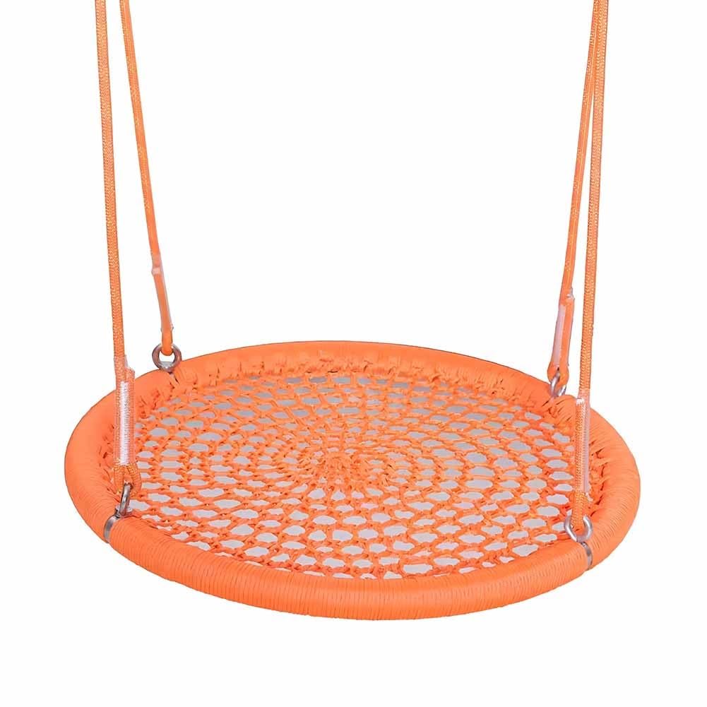 Columpio ajustable para niños al aire libre, marco de acero con cuerda de suspensión de seguridad, ideal para diversión en el parque infantil y el jardín (60 cm)
