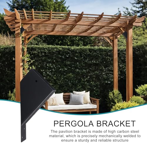 Supports de pergola pour aménager votre terrasse - Équerre d'angle robuste en kit de 4