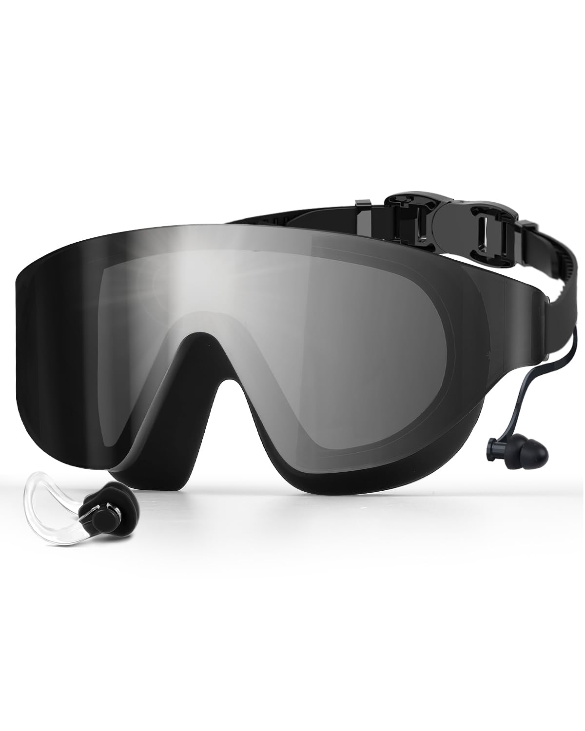 Zoomsnail Lunettes de Piscine Panoramiques 180° sans Monture, Anti-Buée, Confort Silicone, Étanches