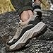 NBZKBNG Men's Mesh Outdoor Hiking Sneakers Fashion Breathable Wide Toe Anti-Slip Lace Up Low-Top Platform Walking Sport Shoes for Work Climbing Camping Driving (Khaki,8)