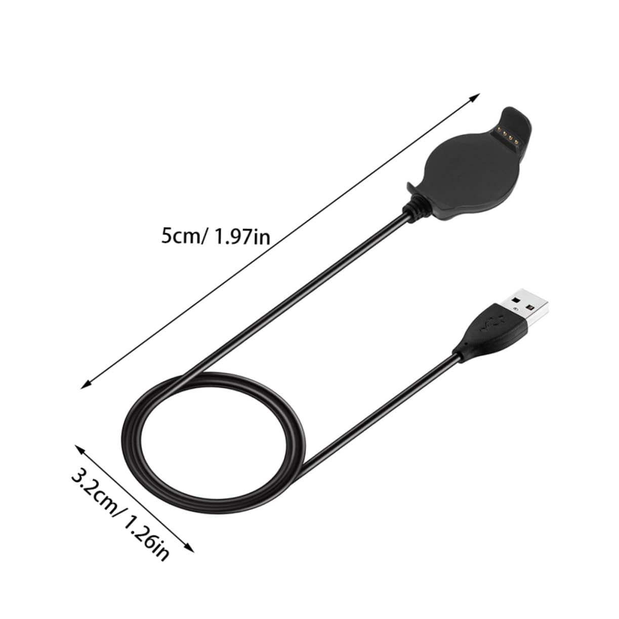 jojofuny 3pezzi per Forerunner Compatibile e Caricabatterie USB per Smartwatch Facile Usare e Anti-interferenza