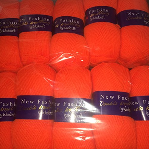 5 x 100g Woolcraft Dk Double Knitting Wool, Yarn (5 x 100g Jaffa 205)
