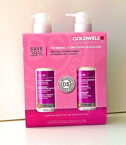 Goldwell Dual Senses Fade Stop, for Normal to Fine Colored Treated Hair, Duo , 25.4 oz , 750 ml