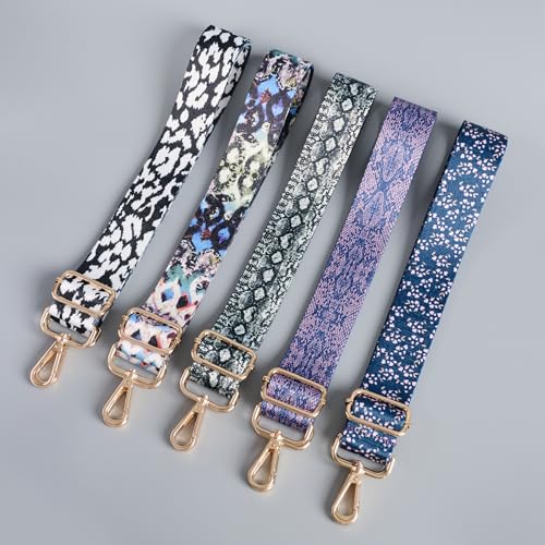 Image of chushui Colorful Pattern Purse Strap, Wide Crossbody Bag Strap Replacement | Change the look of your bag with a simple strap swap.