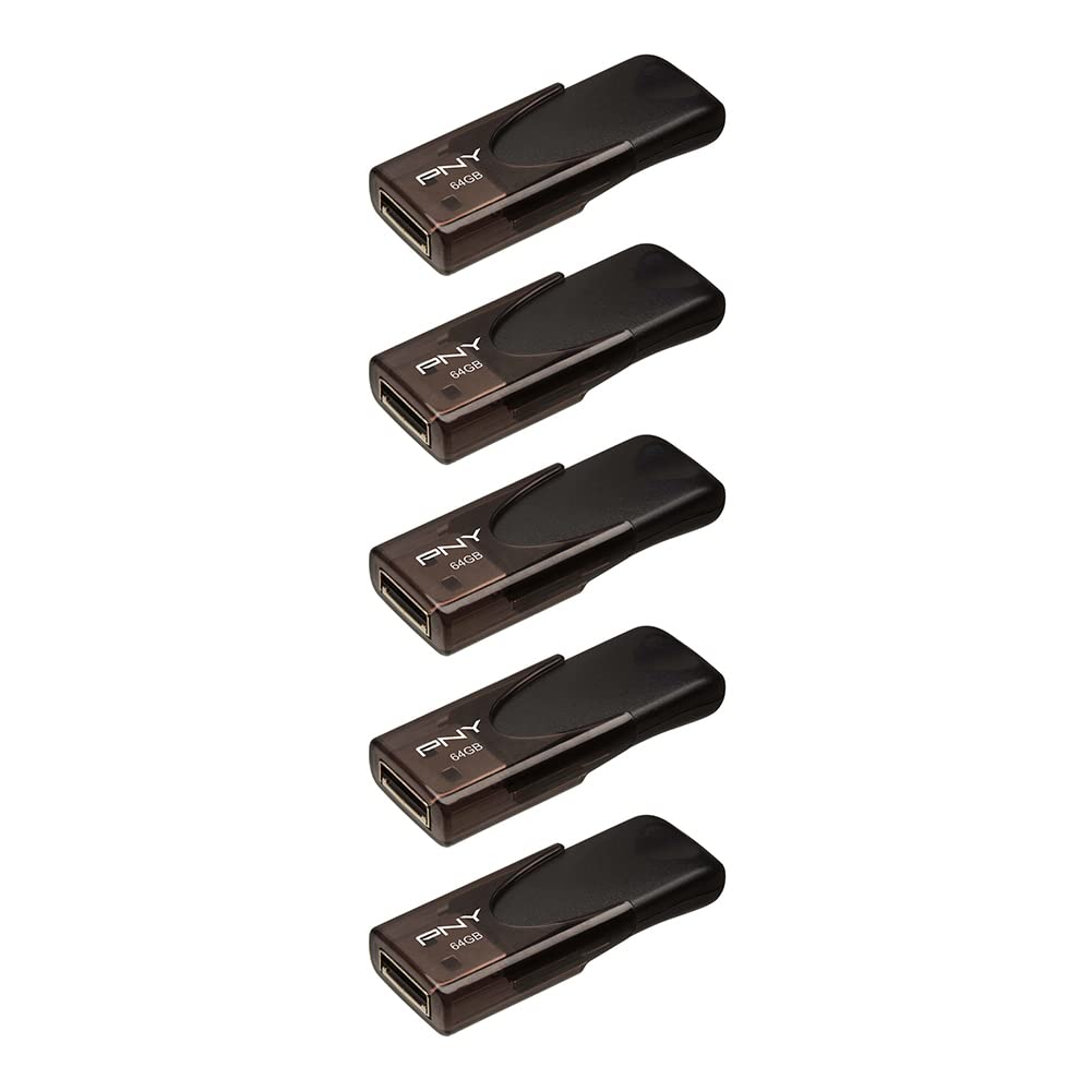 PNY Attaché 4 Lot de 5 clés USB 2.0 64 Go