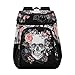 Cranio e Fiori Vintage Cooler Zaino Riutilizzabile Grande Capacità Isolato Zaino Cooler Bag per Picnic Escursionismo Campeggio Pesca
