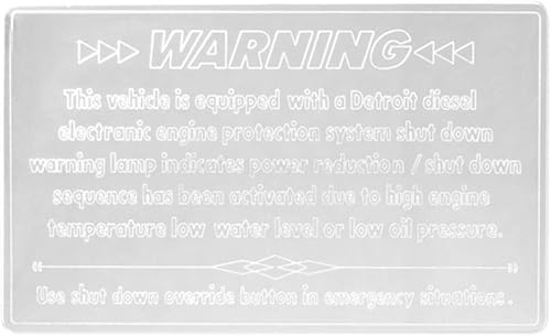 GG Grand General Placa de anulación de apagado de acero inoxidable 68842 para tablero de Freightliner