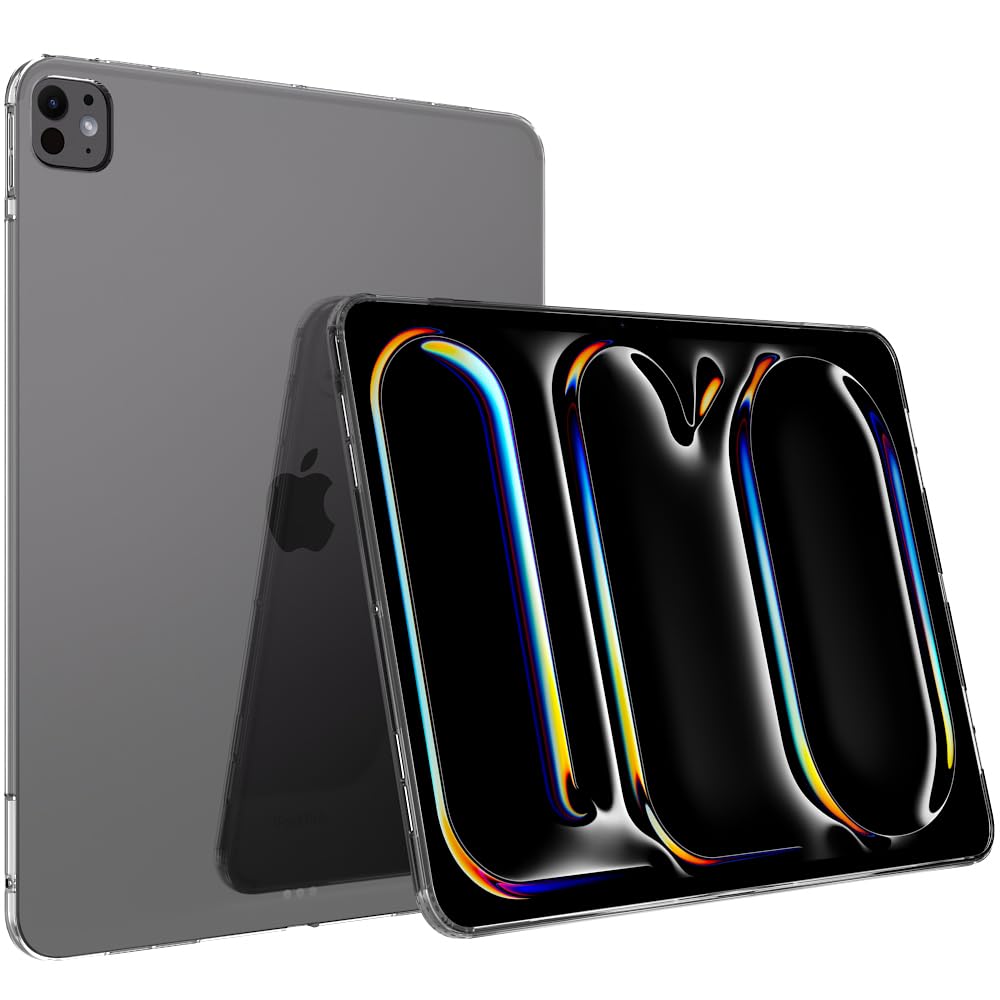 Puxicu Clear Case for iPad Pro 13 Inch M4 (2024 Model, 7th Generation), Slim Design Flexible Soft TPU Protective Cover for iPad Pro 13 Inch M4(2024),