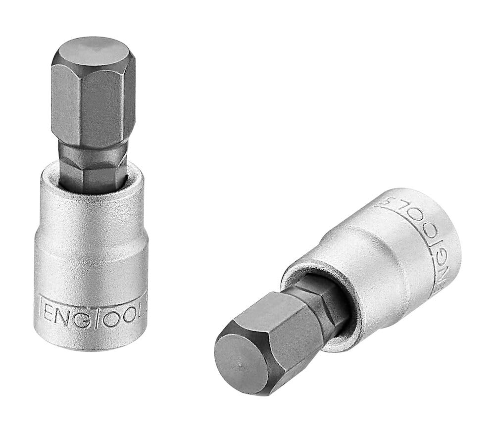 Teng Tools 8MM 1/4 Inch Drive Metric Hex Chrome Vanadium Socket - M141508-C