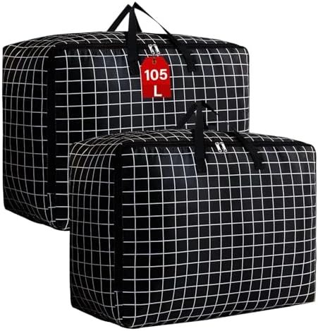 Bolsa Almacenaje Ropa 2Piezas, 105L Grande Contenedor Almacenamie...
