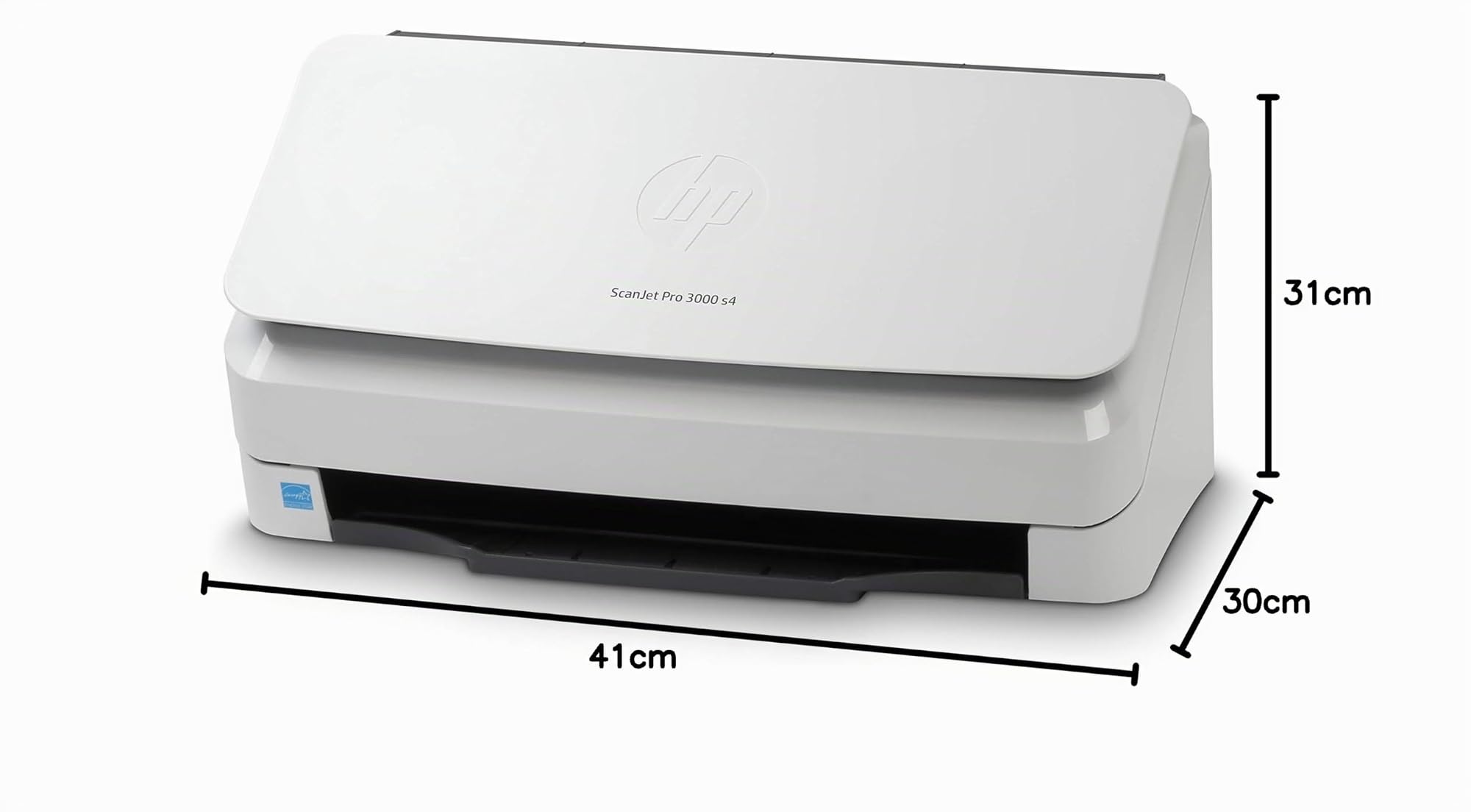 HP ScanJet Pro 3000 s4 6FW07A, Scansione fronte e retro in un solo passaggio, 40 ppm e 80 ipm, Professionale per Documenti e Immagini, Compatto, piccolo e sottile, HP Scan, Bianco