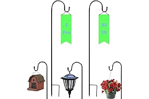2 Pack Shepherds Hooks for Outdoor