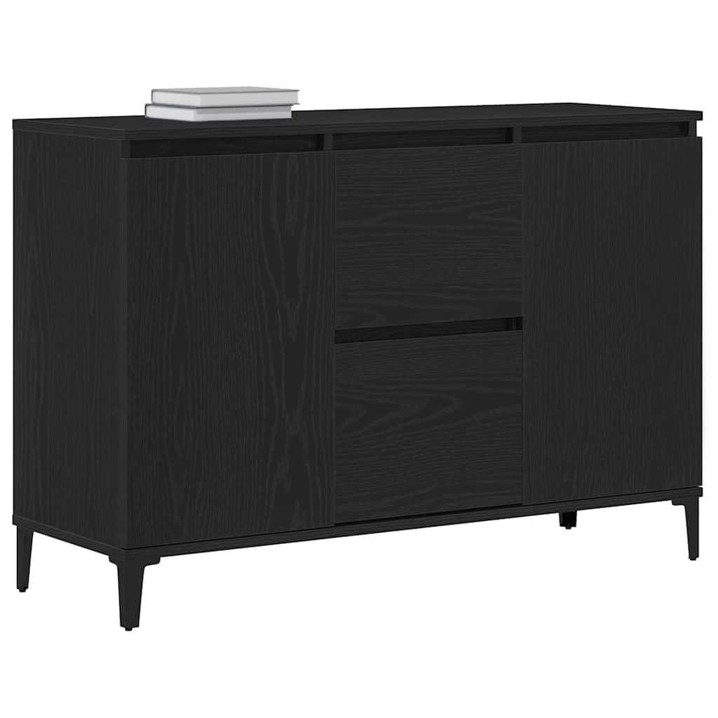 vidaXL Sideboard Schwarz Eichen-Optik 104 x 35 x 70 cm Holzwerkstoff