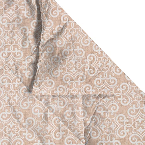 Image of Swayam AC Double Comforter (250 X 225 Cm) | 100% Cotton | 150 GSM | Geometric, Beige | Comes with Protective Health Layer