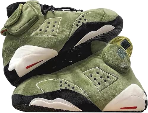 DKZNBY Cozy Trend Big Plush Sneakers Slipper for Men & Women Non-Slip Indoor Outdoor House Shoes One Size Fits Most