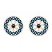 Swarovski Pendientes Luckily Evil Eye, azul, baño en tono oro rosa