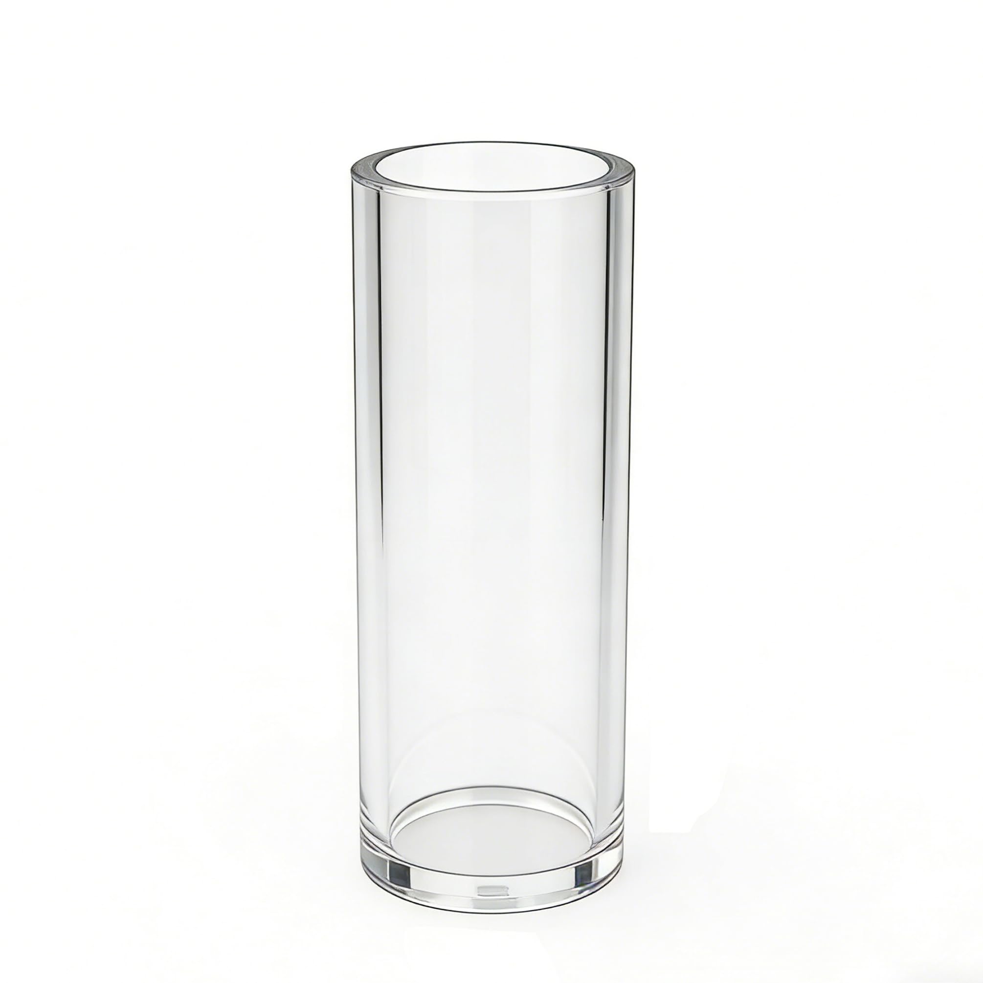 FixtureDisplays® Clear Acrylic Tube 4" (Nominal) Diameter (3.937" Exact Outside dim) x 6" Long, 5/64" (2mm) Wall Open Ended 15139-6"-4PK-NF
