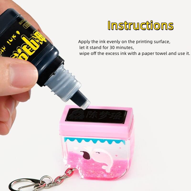 Miniatura 3 de Sellos de ropa de tinta de repuesto para todo tipo de sellos de ropa autoentintados (paquete de 5)