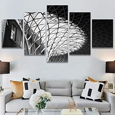 SIGNWIN 5 Panel Canvas Wall Art Modern Art...