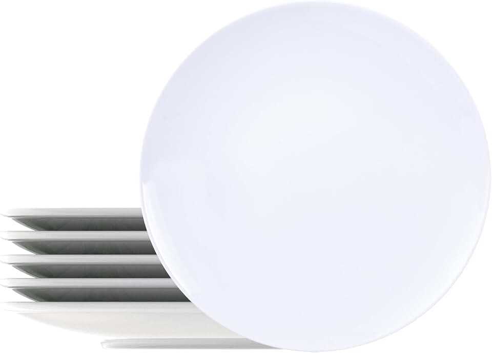 Kit Prato Raso Tramontina Leonora em Porcelana 25 cm 06 Peças