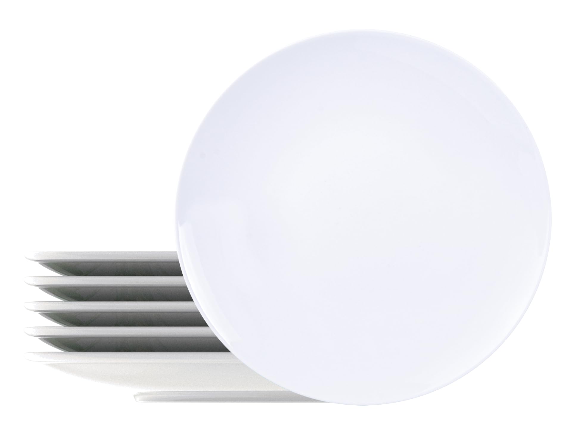 Tramontina - Leonora 25 cm Round Porcelain Dinner Plates, Set of 6.