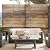 Metal Privacy Screen Outdoor Privacy Screen 72" H×47" W, Freestanding Decorative Privacy Screen for Balcony Patio Lawn Garden, Privacy Fence Privacy Panel-Wooden Color