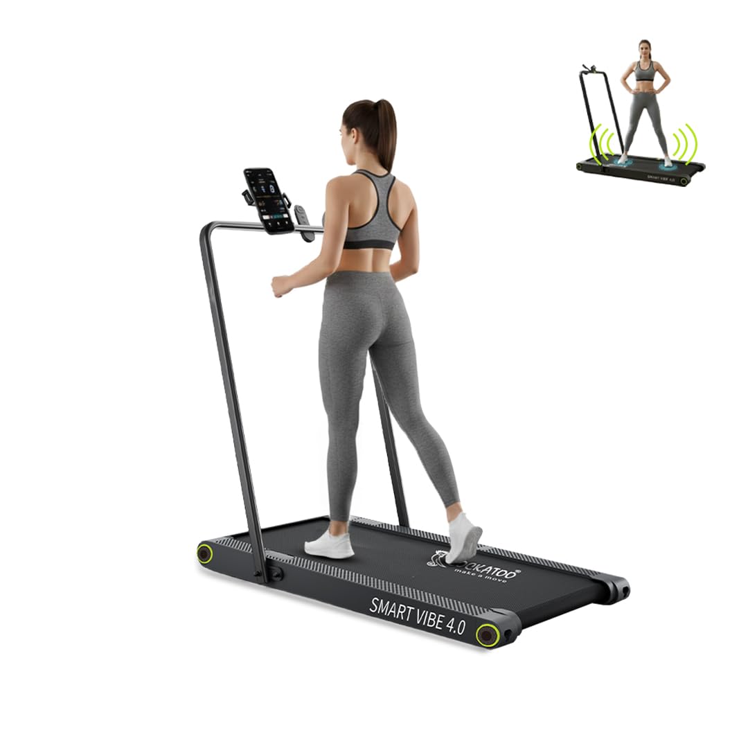 Cockatoo Smart Vibe 4.0, 2 HP-4 HP Peak Vibration Walkpad Treadmill with Fat-Burning Massage Vibrator for Home, Max User Weight 120 Kg-image-41