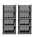 RMAN 8 Stück Schubladenbox Kleiderschrank Organizer Schrank Stapelbare Plastik Regal Aufbewahrungsbox Stapelschubladen für Kleidung Küchen Schlafzimmer Grau(43x33x72cm) en las günstig Kaufen-RMAN 8 Stück Schubladenbox Kleiderschrank Organizer Schrank Stapelbare Plastik Regal Aufbewahrungsbox Stapelschubladen für Kleidung Küchen Schlafzimmer Grau(43x33x72cm)