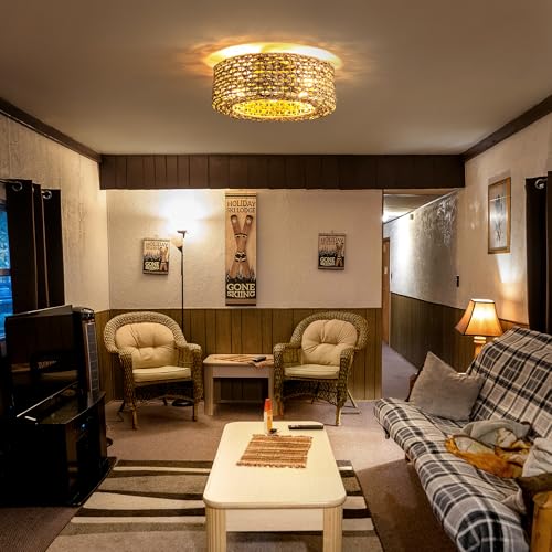 Jughtbo 0139-4H Handwoven Rattan Boho Ceiling Fans with Lights Remote Control Flush Mount Fandelier Low Profile Caged for Bedroom,4-Light,20" - Image 7